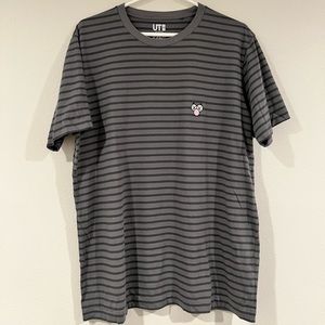 Uniqlo x Kaws Striped T-Shirt (Grey)